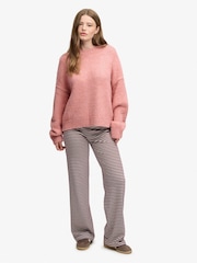 Superdry Pink Slouchy Brushed Knitted Jumper - Image 4 of 6