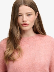 Superdry Pink Slouchy Brushed Knitted Jumper - Image 5 of 6