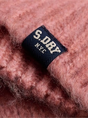 Superdry Pink Slouchy Brushed Knitted Jumper - Image 6 of 6