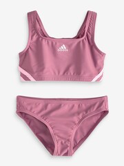 adidas Red 3-Stripes Bikini Set - Image 1 of 1
