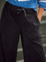 Black Pull On Wide Leg Corduroy Trousers - Image 4 of 6