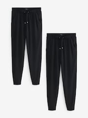 Black Jersey Joggers 2 Pack - Image 5 of 6