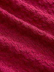 Red V-Neck Textured Maxi Summer Jersey Dress - Image 7 of 7