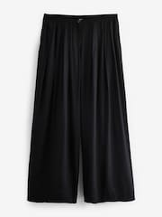 Black Superwide Pleated Trousers With Linen - Image 5 of 6