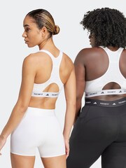 adidas White Medium Support Techfit Powerreact Bra - Image 5 of 10