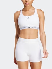 adidas White Medium Support Techfit Powerreact Bra - Image 6 of 10