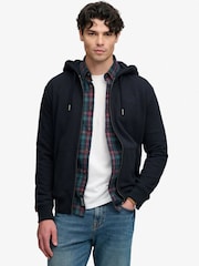 Superdry Blue Essential Logo Zip-Through Hoodie - Image 2 of 5