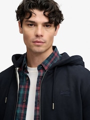 Superdry Blue Essential Logo Zip-Through Hoodie - Image 4 of 5