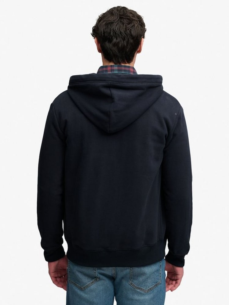 Superdry Blue Essential Logo Zip-Through Hoodie - Image 5 of 5