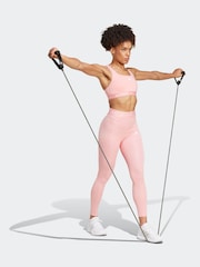 adidas Pink Medium Support Techfit Powerreact Bra - Image 3 of 10