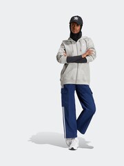 رمادي - هودي بسحاب كامل من Adidas Essentials - صورة 4 من 7