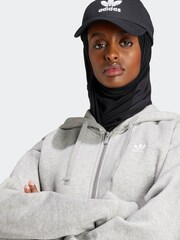 رمادي - هودي بسحاب كامل من Adidas Essentials - صورة 5 من 7