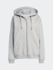 رمادي - هودي بسحاب كامل من Adidas Essentials - صورة 7 من 7