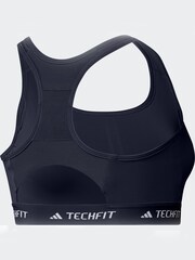 adidas Blue Medium Support Techfit Powerreact Bra - Image 10 of 10