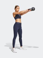 adidas Blue Medium Support Techfit Powerreact Bra - Image 3 of 10
