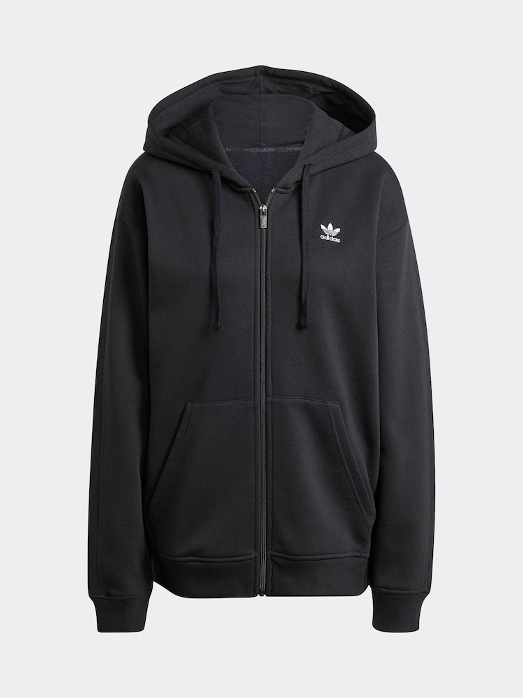 adidas originals Black Essentials Full Zip Hoodie - Image 7 of 7