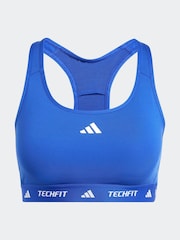 adidas Dark Blue Medium Support Techfit Powerreact Bra - Image 8 of 9