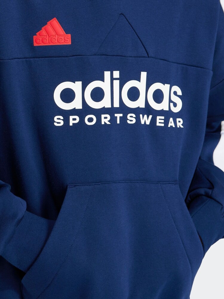 adidas Dark Blue Hoodie - Image 4 of 4