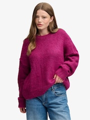 Lila - Superdry Slouchy Brushed Knitted Jumper - Bild 1 von 6