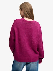 Lila - Superdry Slouchy Brushed Knitted Jumper - Bild 4 von 6
