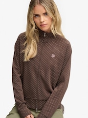 Superdry Brown Polka Dot Sweat Shirt - Image 1 of 5