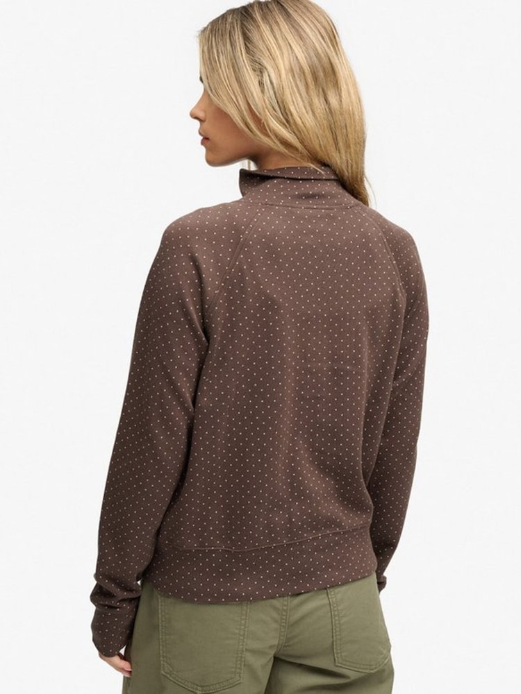 Superdry Brown Polka Dot Sweat Shirt - Image 2 of 5