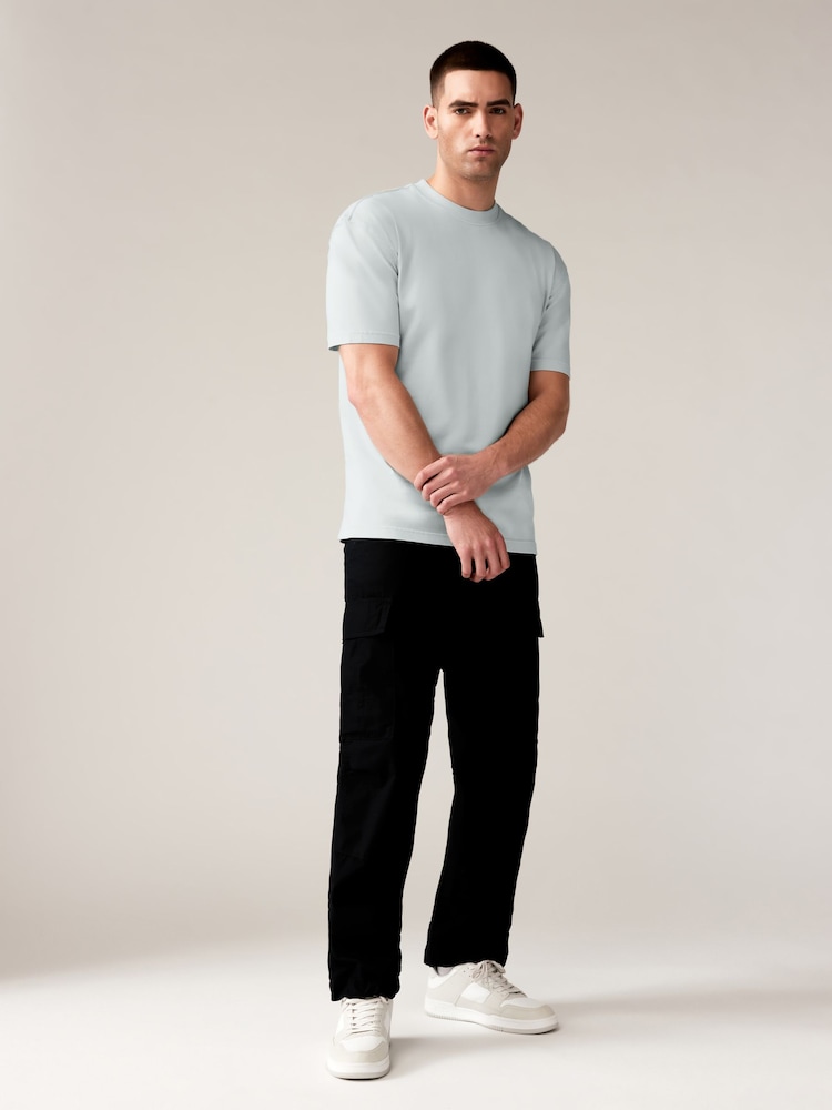 Ice Grey Garment Dye Heavyweight Relaxed Cotton T-Shirt - Image 2 of 8