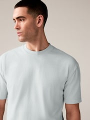 Ice Grey Garment Dye Heavyweight Relaxed Cotton T-Shirt - Image 3 of 8