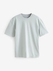 Ice Grey Garment Dye Heavyweight Relaxed Cotton T-Shirt - Image 6 of 8