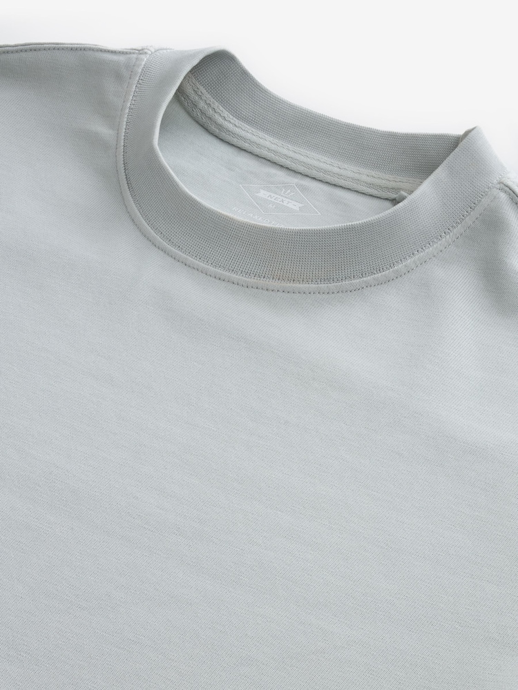 Ice Grey Garment Dye Heavyweight Relaxed Cotton T-Shirt - Image 8 of 8
