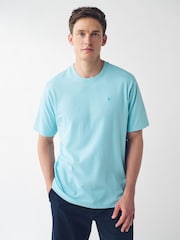 Blue/Coral/Mint Green/Pink Pastel Regular Fit 100% Cotton T-Shirts 4 Pack - Image 6 of 13