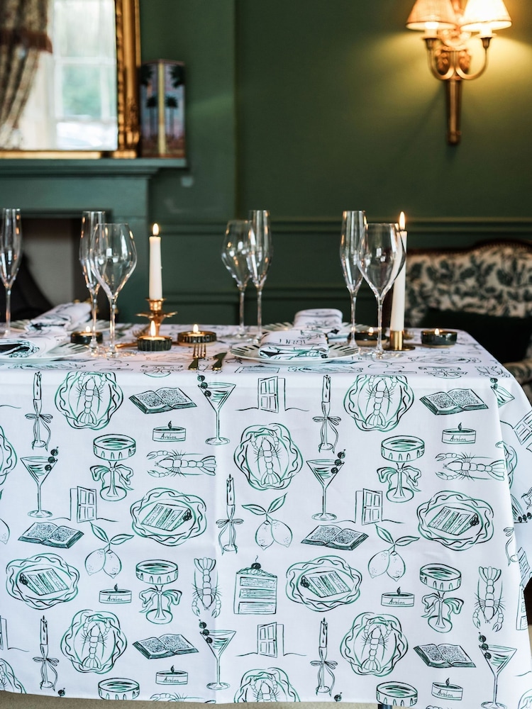 Avalon Home Green Just A Girl Tablecloth - Image 1 of 4