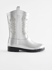 Silver Metallic Western Wellies - Image 2 of 5