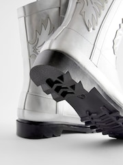 Silver Metallic Western Wellies - Image 5 of 5