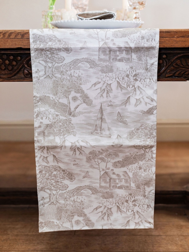 Avalon Home Natural Soft Toile Table Runner - Image 1 of 5
