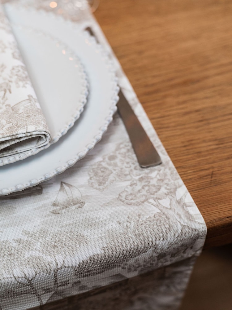 Avalon Home Natural Soft Toile Table Runner - Image 2 of 5