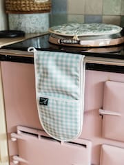 Avalon Home Blue Gingham Oven Glove - Image 4 of 5