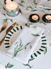 Avalon Home Set of 2 Natural Snowdrop and Hellebore Napkins - Image 1 of 6