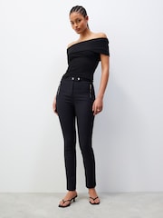 Negro - Pantalones pitillo detalle cremallera - Imagen 1 de 7