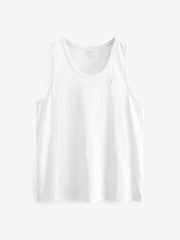 Blue White Mint Marl 3 Pack Summer Front Print Graphic Vests - Image 10 of 12