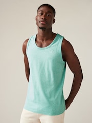 Blue White Mint Marl 3 Pack Summer Front Print Graphic Vests - Image 2 of 12