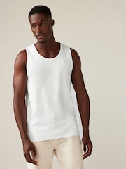 Blue White Mint Marl 3 Pack Summer Front Print Graphic Vests - Image 3 of 12