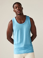 Blue White Mint Marl 3 Pack Summer Front Print Graphic Vests - Image 4 of 12