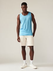 Blue White Mint Marl 3 Pack Summer Front Print Graphic Vests - Image 5 of 12