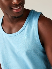 Blue White Mint Marl 3 Pack Summer Front Print Graphic Vests - Image 7 of 12