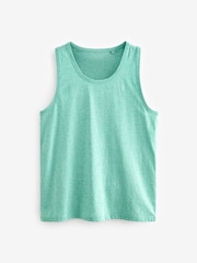 Blue White Mint Marl 3 Pack Summer Front Print Graphic Vests - Image 8 of 12