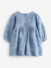Blue 100% Cotton Denim Daisy Dress (3mths-8yrs) - Image 6 of 7