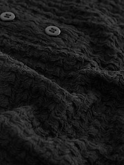 Black Textured Scoop Neck Tank Top - Image 6 of 6