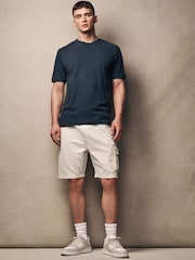 Charcoal Grey Regular Fit Textured 100% Cotton T-Shirt - Image 2 of 8