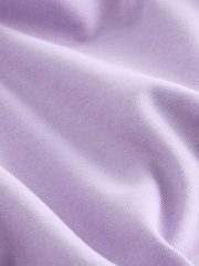 Lilac Purple Relaxed Fit Heavyweight 100% Cotton T-Shirt - Image 8 of 8